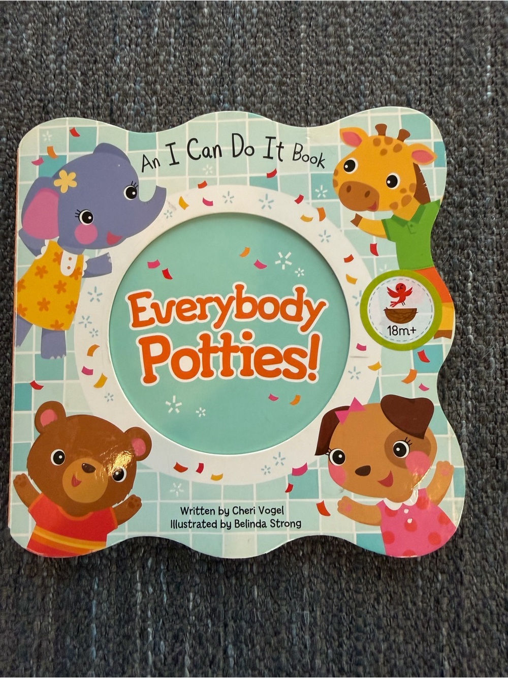 Everybody Potties! Kids Board Book - Aqua
